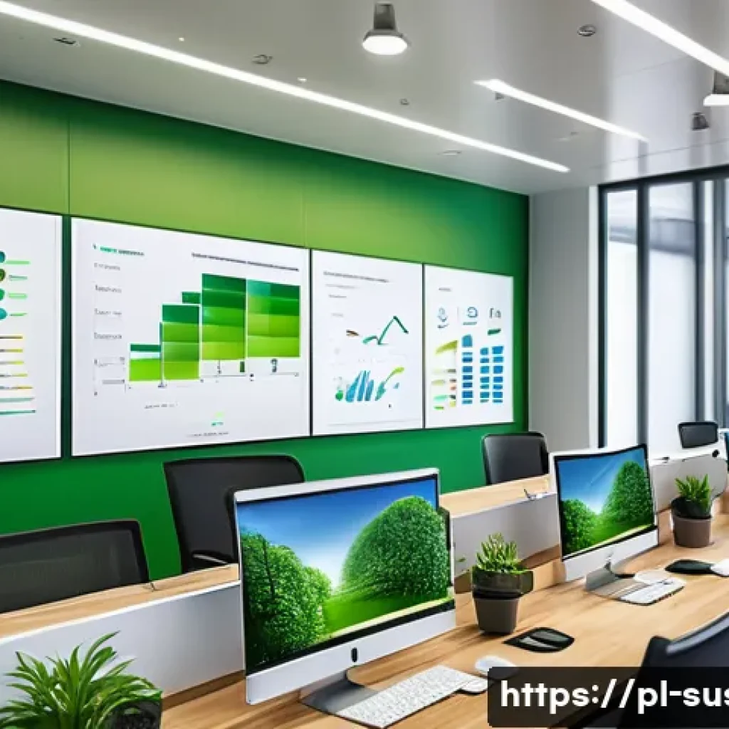지속가능성 전문가가 알아야 할 해외 법규 - A modern corporate office environment showing a diverse team of professionals collaborating on envir...